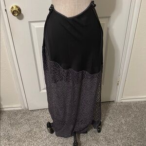 Elegant Black and Gray Lace Skirt
